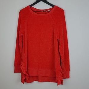 Soft Surroundings hot coral red chenille sz large